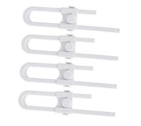 FUNOMOCYA 4pcs Indoor Drawer Lock U-Shaped Lock for Kitchen Cabinets Boy Girl Secure