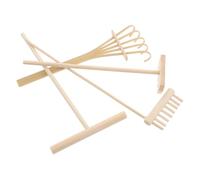 FUNOMOCYA 4PCS Mini Zen Garden Rake Tools Set Wooden Sand Tabletop Accessories for Home Office Decor Compact Portable Rock Garden Kit for Creative Expression and Feng Shui