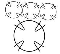 FUNOMOCYA 4pcs Non Slip Wok Rack for Gas Stove, Iron Circular Stove Pot Support Rings Protecting Stovetop, Suitable for Small Milk Pots, for Family Use on Gas Stovetop