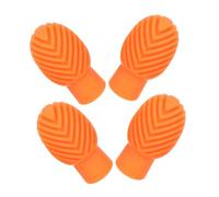FUNOMOCYA 4pcs Orange Silicone Drumstick Tip Covers Quiet Mute Protectors for Skill Improvement Stable Drumstick Mutes for Silent Practice at Home and Apartments