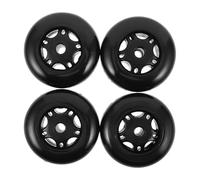 FUNOMOCYA 4pcs Plastic Gym Replacement Roller Wheels 70mm X 25mm 8mm Hole for Fitness Equipment Pulley System, Exercise Machine Ab Roller Parts for Home Gym Use
