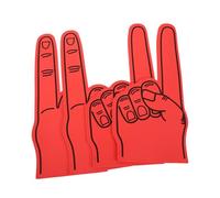 FUNOMOCYA 4pcs Red Foam Cheering Fingers Lightweight Eva Sports Fan Props for Outdoor Games Concerts Party Favors Giant Hand Accessories for Team Spirit