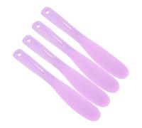 FUNOMOCYA 4pcs Reusable Silicone Stirring Sticks for Resin Art DIY Craft Purple Silicone Epoxy Mixing Rods Non Stick for Glitter Cups and Epoxy Liquid