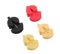 FUNOMOCYA 4Pcs Rubber Violin Practice Mutes for Beginners Fiddle Silencers Volume Reduction Accessories Multi-color Yellow Red Black Cream Easy Fit Bridge