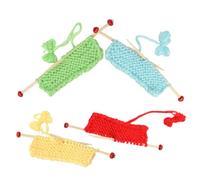 FUNOMOCYA 4pcs Scale Doll House Accessories Realistic Knit Garment Ornaments in Red Yellow Green Blue for Miniature Home Decor