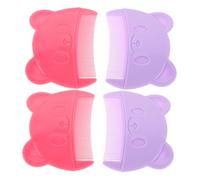FUNOMOCYA 4pcs Scalp Comb with Fine Teeth for Cradle Cap and Dandruff Removal Portable Lightweight Plastic Hair Detangler for Newborns Gentle Scalp Care and Bath Grooming