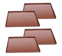 FUNOMOCYA 4pcs Silicone Dehydrator Nonstick Reusable Food Dryer Mats Oven Baking Heat Resistant Brown