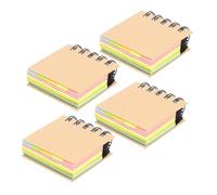FUNOMOCYA 4Pcs Small Spiral Notepads Multi-function Coil Notebooks Compact School Office Note Pads for Students Daily Planning and Vocabulary Recording