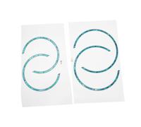 FUNOMOCYA 4Pcs Sound Hole Rosette Decals Curved Strips for Guitar Sound Hole Rosette Delicate Wear Resistant Sticker Suitable for 38 Inches and 41 Inches Guitars