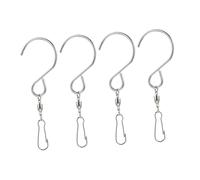 FUNOMOCYA 4Pcs Stainless Steel Swivel S Hooks for Hanging Bird Feeders Flower Baskets and Wind Chimes Durable Outdoor Garden Hooks for Heavy Duty Use and Reliable Performance