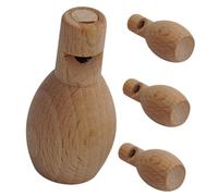 FUNOMOCYA 4pcs Unfinished Wooden Whistle for DIY Paintable Mini Musical Instruments Educational Craft for Boys Portable Pocket-sized Whistles