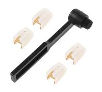 FUNOMOCYA 4pcs Vintage Turntable Needle Replacement with Anti-static Stylus Brush for Vinyl Record Players Compatibility Protects Records and Enhances