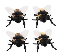 FUNOMOCYA 4pcs Wind Up Bee Simulation Insect Clockwork Bugs for Party Favors Classroom Rewards Birthday Goody Bag Fillers Portable Retro Entertainment
