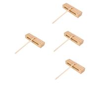 FUNOMOCYA 4pcs Wooden Boys and Girls Music Instruments Rhythm Blocks Mallets Hardwood Percussion Hammers for Boys and Girls Playroom
