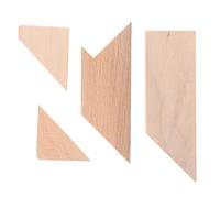 FUNOMOCYA 4Pcs Wooden T Shape Brain Teaser Puzzle Geometric Educational Cube Games for Adults Teens Early Learning Stem Cognitive Skill Development