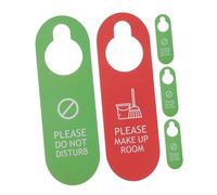FUNOMOCYA 5 Pcs Double Sided PVC Door Handle Signs for Privacy and Cleaning Hotel Door Hangers with Clear Please Do Not Disturb Message Modern Sleek Design for Home Office Use