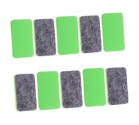 FUNOMOCYA 50 Pcs Green Felt Mini Whiteboard Erasers for Classroom and Office Chalkboard Cleaner for Liquid Chalk Small Dry Erase Board Accessories for Teachers and Home Use