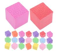 FUNOMOCYA 50pcs Geometric Models Basic Spatial Practice Block Small Foam Cubes Sponge Cubes for for Math Number Counting Blocks