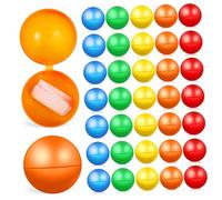 FUNOMOCYA 50pcs Hollow Plastic Raffle Balls Easy to Open Fillable Lottery Game Balls Drawing Spheres Raffle Accessories for Party Supplies