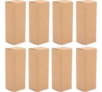 FUNOMOCYA 50Pcs Kraft Paper Lipstick Boxes 3.1X3.1X9Cm, Lip Balm Packaging Storage Organizer, Small Essential Oil Wrap Boxes for Cosmetic Wrapping
