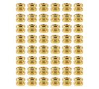 FUNOMOCYA 50pcs Metal Tail Beads for Folk Acoustic Guitar Strings Golden Guitar String Accessories Compatible with Ukulele and Mandolin