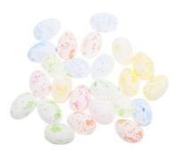 FUNOMOCYA 50Pcs Mini Easter Foam Eggs White Speckled Small Decorative Eggs for DIY Crafts Festival Adornment Party Favors