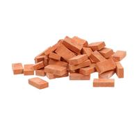 FUNOMOCYA 50pcs Miniature Terracotta Bricks for Fairy Garden Micro Landscape DIY Crafting Skin-friendly Simulation Building Blocks for Model Houses Safe Washable Micro Ornaments Kit
