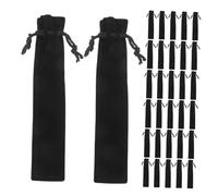 FUNOMOCYA 50pcs Velvet Drawstring Pen Pouch Pencil Case Pen Holder Bag for Office School Writing Tools Soft Interior