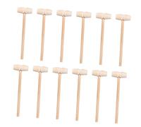 FUNOMOCYA 50pcs Wooden Crab Mallet Mini Hammer for Seafood Shell Cracking Smooth Surface DIY Cake Making Tool Hand Eye Coordination for Family Seafood Feasts