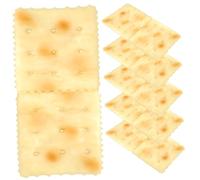 FUNOMOCYA 5Pcs Artificial Fake Biscuit Decor PVC Material Real Touch Food Model for Kitchen Dining Table Ornament Photo Prop