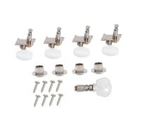 FUNOMOCYA 5pcs Banjo Machine Heads Tuning Peg Keys with Bushings Zinc Alloy White Silver Replacement for Banjo Strings Maintenance
