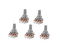 FUNOMOCYA 5pcs Bk Full Guitar Bass Potentiometer Knob Volume Control Linear Taper Potentiometer for Audio