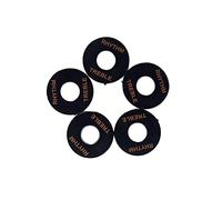 FUNOMOCYA 5pcs Black Guitar Toggle Plate Rhythm Treble Washer Rings for Electric Guitar Gn601 Compatible with Rhythm Treble Switch Knob and Pickup Selector