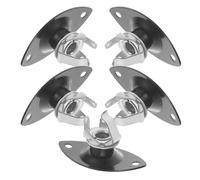 FUNOMOCYA 5Pcs Black Oval Indented Mono Guitar Output Jack Plate Recessed Jack Socket Kit for Electric Guitar and Bass Instrument Replacement