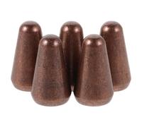 FUNOMOCYA 5pcs Brass Electric Guitar Toggle Switch Tips with Smooth Transitions and Enhanced Tonal Richness, Coffee Colour Knob Caps for DIY and Performance Replacement Parts