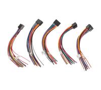 FUNOMOCYA 5pcs Car Radio Wiring Adapter Cable Pin Stereo Harness Kit for Stable Audio Transmission Compatible with Various Car Audio Systems Easy Installation