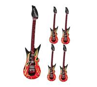FUNOMOCYA 5pcs Inflatable Flame Guitar with Safety Valve Realistic Rock and Roll Musical Instruments for Party Favors and Stage Props