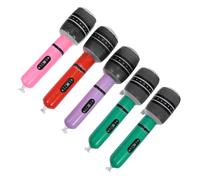 FUNOMOCYA 5Pcs Inflatable Microphone PVC Material Music Theme Party Props for Pool Beach Birthdays Boys Party Favor Random Color