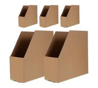 FUNOMOCYA 5pcs Large Capacity Corrugated Cardboard Storage Boxes for Shelves with Open Top Design, Hardboard Organizer Bins for Garage, Warehouse, Office and Inventory Use