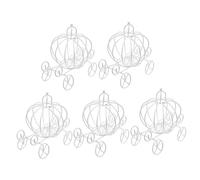 FUNOMOCYA 5pcs Metal Pumpkin Carriage Candy Box Creative Favors for Weddings Birthdays Elegant Treat Holders Easy to Clean Durable Design for Party Decorations