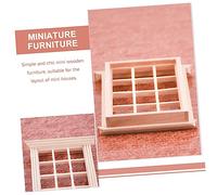 FUNOMOCYA 5pcs Mini Wooden Window Frames Miniature Accessories for Dollhouse Decoration Photo Props DIY House Landscape Craft