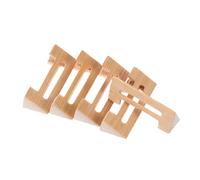 FUNOMOCYA 5pcs Professional Sanxian Bridge for Three-string Instrument, Handmade Hollow Bamboo Construction Rustic Grain, for Traditional Folk Music and Concert Use