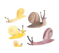 FUNOMOCYA 5pcs Realistic Snail Toy Figurines Set Miniature Simulation Snail Figures for Kids for Garden Decoration Educational Play and Micro Landscape