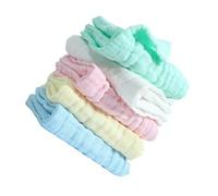 FUNOMOCYA 5pcs Reusable Cotton Baby Facial Towels, Super Soft Breathable Infant Face Towels with Simple Creative Design, for Newborn Baby Care and Daily Face Washing