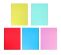 FUNOMOCYA 5pcs Translucent Frosted Matte PVC Plastic Sheets Multi-Color Reading Aid Overlays Set for Dyslexia and Light Filtering Red, Yellow, Blue, Green, Pink Filters