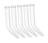 FUNOMOCYA 5PCS Transparent Glass Distillation Tubes High Temperature Resistant Ox Horn Tubes Laboratory Teaching Equipment
