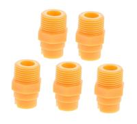 FUNOMOCYA 5PCS Yellow PP Plastic Fan Spray Nozzles Connector for Home Use Wear Resistant Sprayer Attachments with Fan Spray Angle Uniform Liquid Distribution for Washing and Cleaning