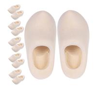 FUNOMOCYA 6 Pairs Miniature Dutch Wooden Shoes Unfinished Dollhouse Clogs for DIY Crafts Authentic Detailed Mini Wood Shoe for Micro Landscape Decorations