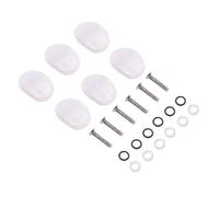 FUNOMOCYA 6 Pcs Guitar Tuning Peg Buttons Caps Set for Electric and Acoustic Guitars Semicircle Machine Head Knobs Replacement Compatible with Standard