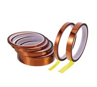 FUNOMOCYA 6 Rolls Polyimide Heat Resistant Insulation Tape 0.3-2Mm Width Self-Adhesive High Temperature Thermal Tape for Electrical, Heat Press and Sublimation Transfer Applications